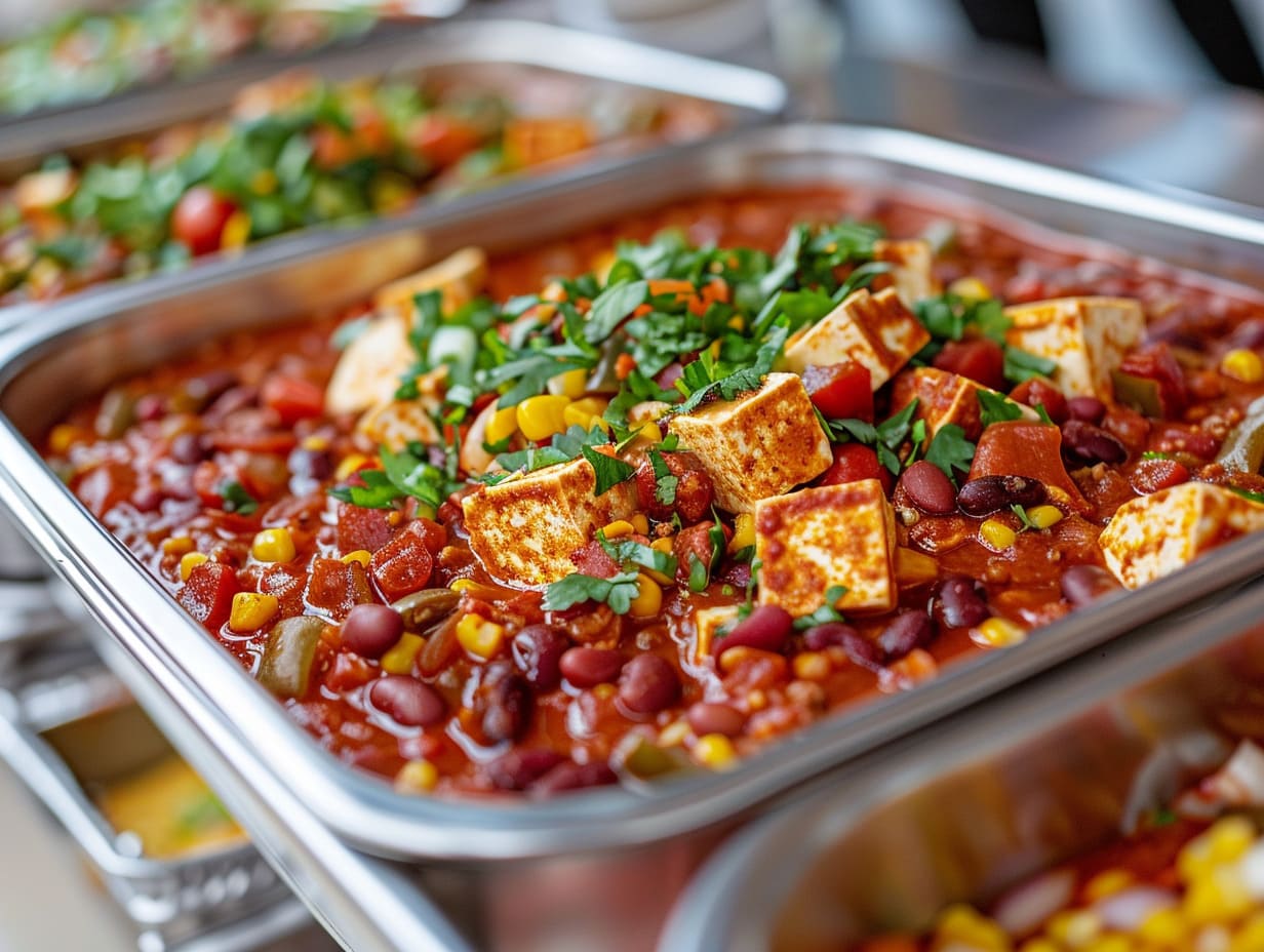 Veganes Chili con Tofu
