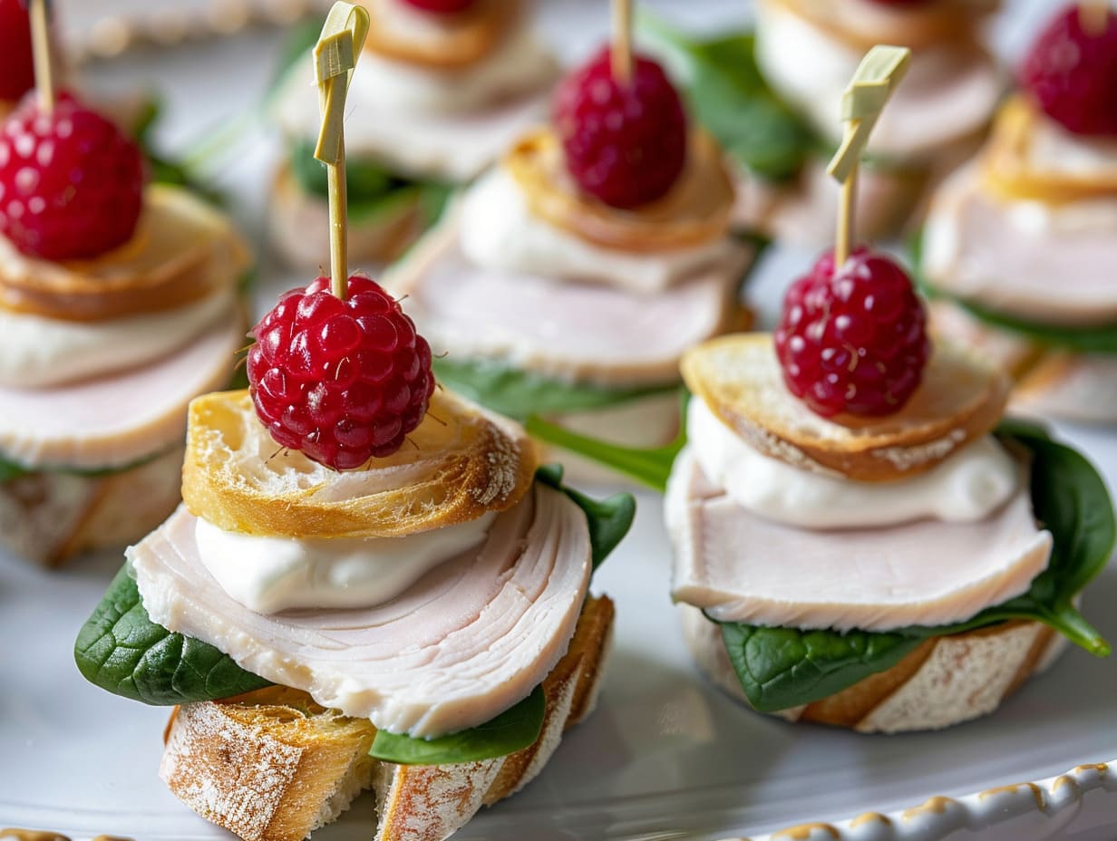 Canapés mit geräucherter Forelle
