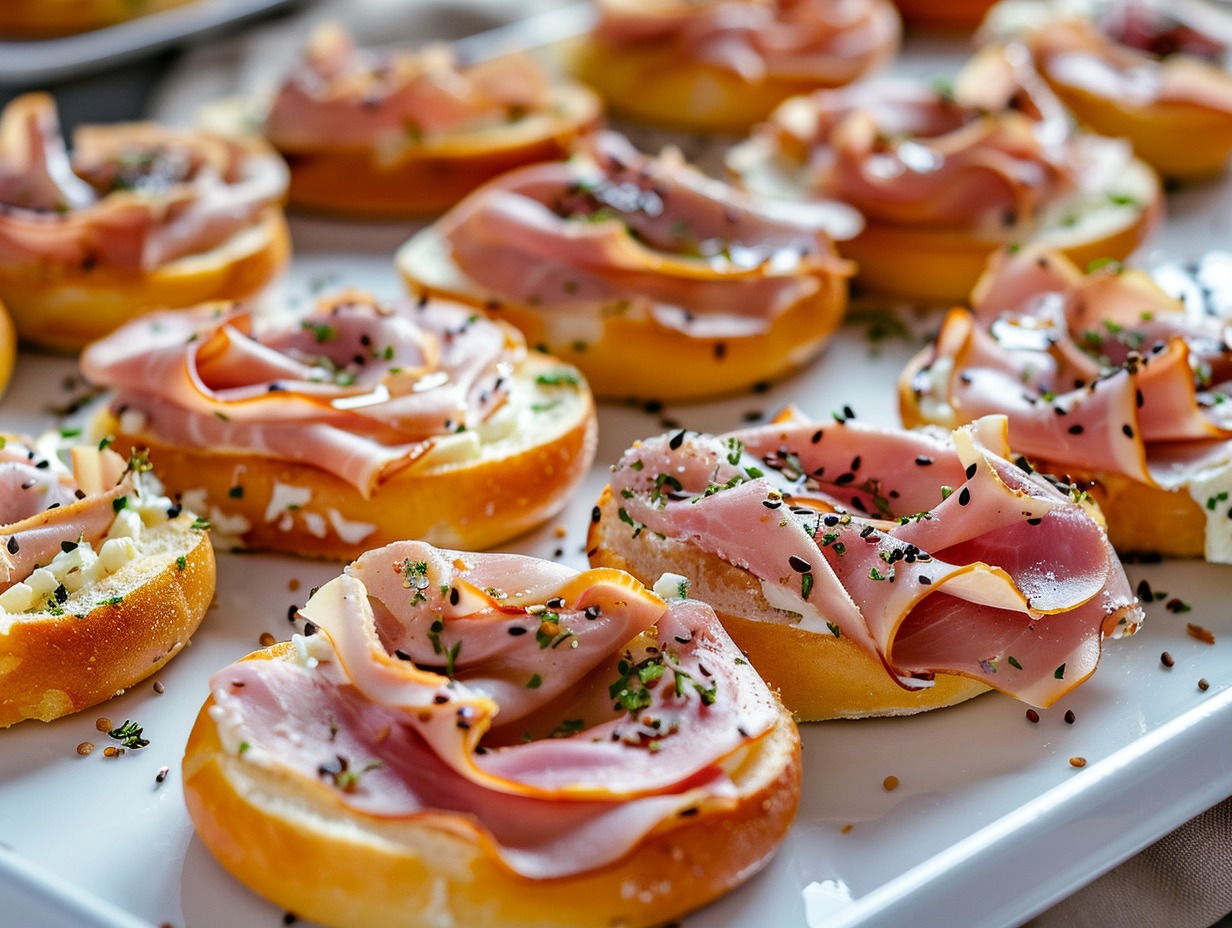 Käse-Schinken-Bagel
