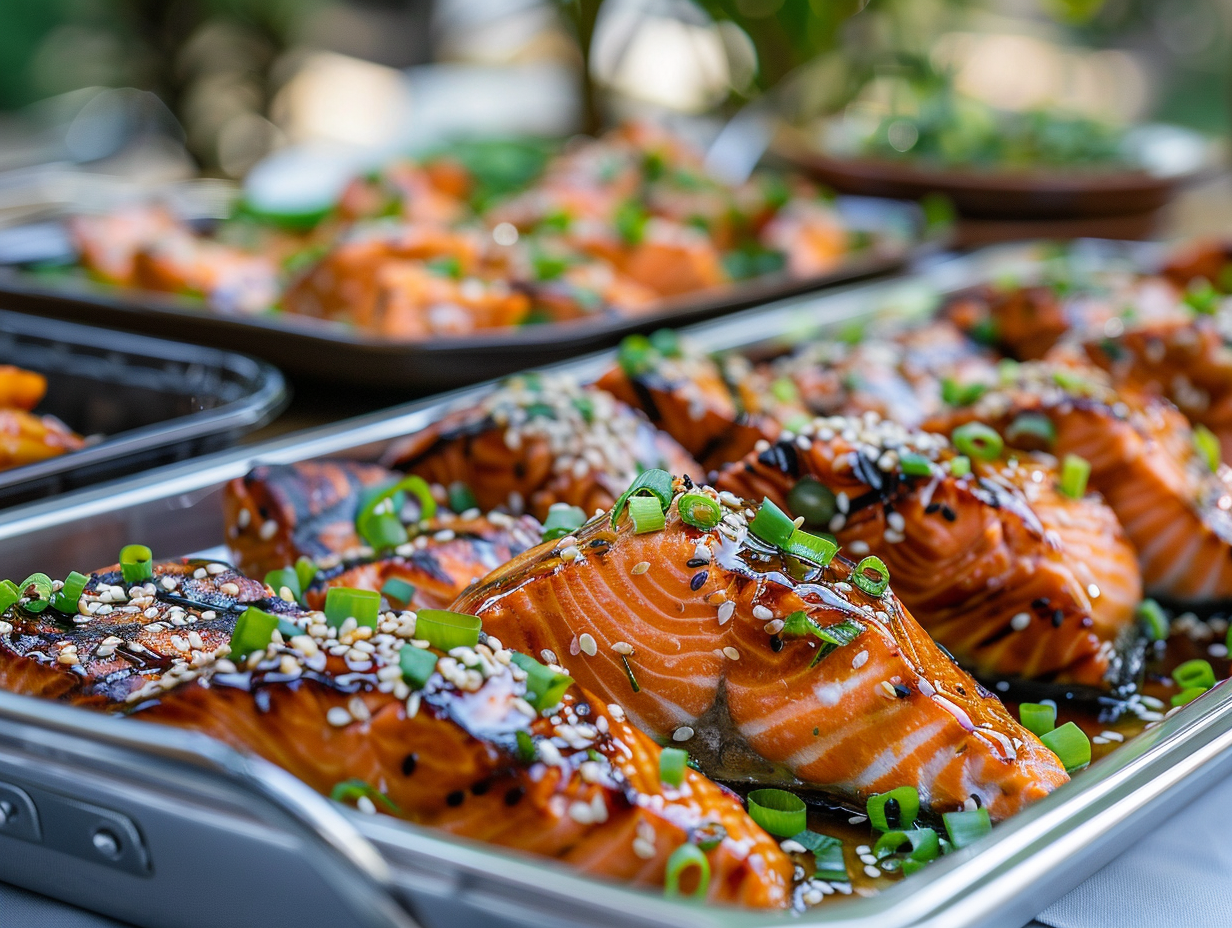Teriyaki-Lachsfilet