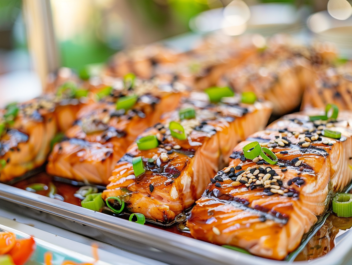 Teriyaki-Lachsfilet